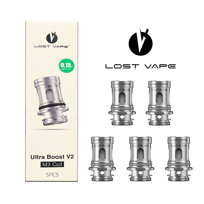 Lost-Vape-Ultra-Boost-V2-M3-Mesh-Coil-0.15-ohm-40-70W-Pack Lost Vape Ultra Boost V2 M3 Mesh Coil 0.15 ohm 40-70W Pack | Online Vape Shop Dubai -WorldVapeUae
