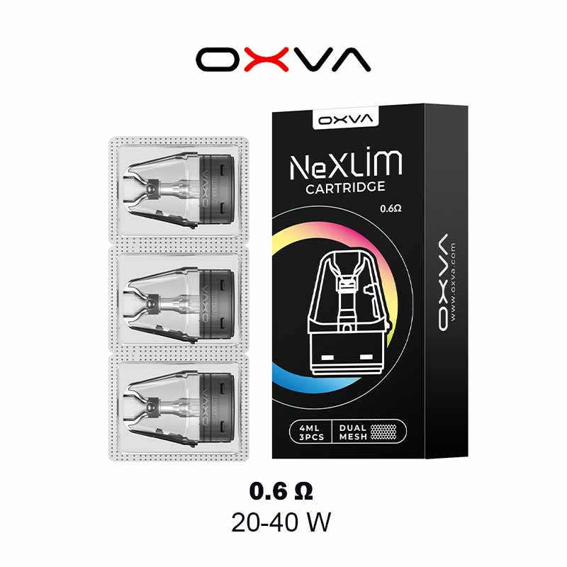 Oxva-Nexlim-Top-Fill-Cartridge-0.6-ohm-20-40W-Pack Oxva Nexlim Top Fill Cartridge 0.6 ohm 20-40W Pack, Buy Nexlim vape kit Cartridge , WorldVapeUae Best Vape Shop Ajman Uae