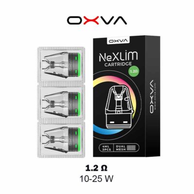 Oxva Nexlim Top Fill Cartridge 1.2 ohm 10-25W Pack, Buy Nexlim vape kit Cartridge , WorldVapeUae Best Vape Shop Ajman Uae