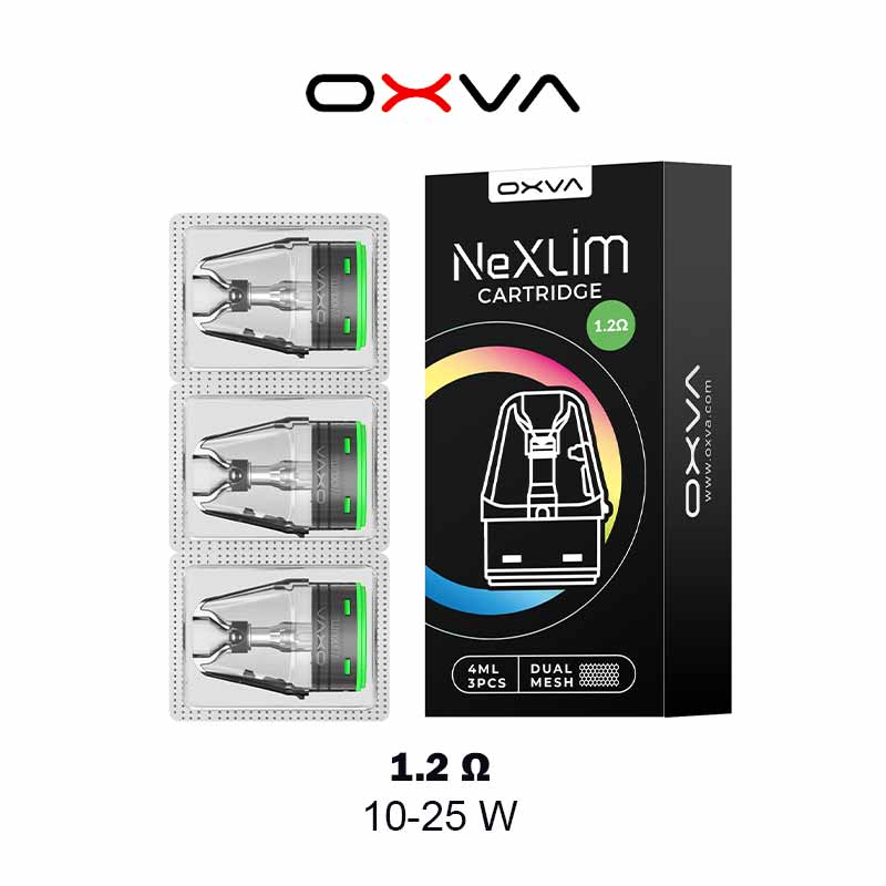 Oxva-Nexlim-Top-Fill-Cartridge-1.2-ohm-10-25W-Pack Oxva Nexlim Top Fill Cartridge 1.2 ohm 10-25W Pack, Buy Nexlim vape kit Cartridge , WorldVapeUae Best Vape Shop Ajman Uae