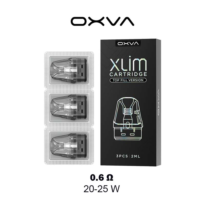 Oxva-Xlim-Top-Fill-Cartridge-0.6-ohm-20-25W-Pack Oxva Xlim 0.6 ohm 20-25W Top Fill Cartridge Full Pack - Available At WorldVapeUae Best Vape Shop Dubai Ajman