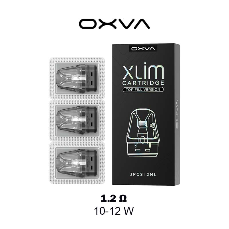 Oxva-Xlim-Top-Fill-Cartridge-1.2-ohm-10-12W-Pack Oxva Xlim 1.2 ohm 10-12W Top Fill Cartridge Full Pack - Available At WorldVapeUae Best Vape Shop Dubai Ajman