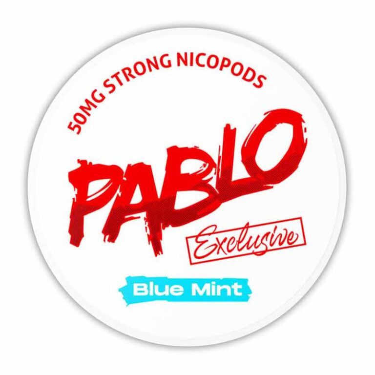 Pablo Exclusive Blue Mint 50mg Nicotine Pouches , Buy Pablo Nicotine Pouches Dubai At World Vape Uae