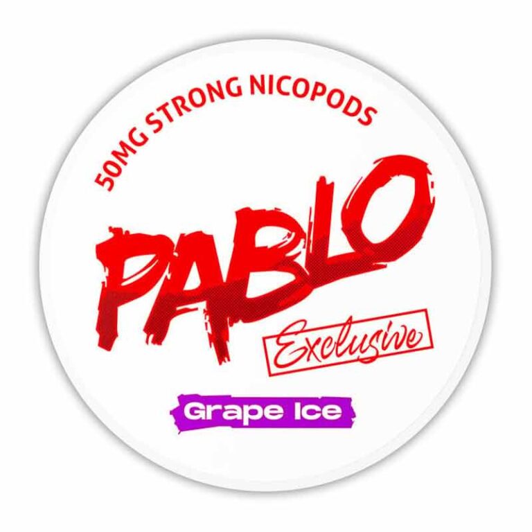 Pablo Exclusive Grape Ice 50mg Nicotine Pouches , Buy Pablo Nicotine Pouches Dubai At World Vape Uae