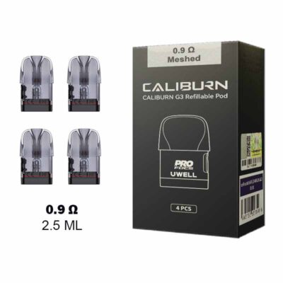 Uwell Caliburn G3 Refilable integrated coil Cartridge 0.9 ohm 3ml Pack , Buy Vape Cartridge Dubai World Vape Uae