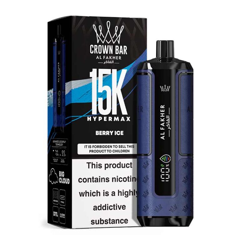 Al Fakher Hypermax Berry Ice15000 Puffs Disposable Vape Vape Shop Dubai , World Vape Uae Ajman Vape Shop