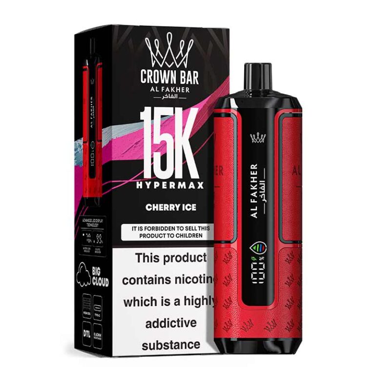 Al Fakher Hypermax Cherry Ice 15000 Puffs Disposable Vape Vape Shop Dubai , World Vape Uae Ajman Vape Shop