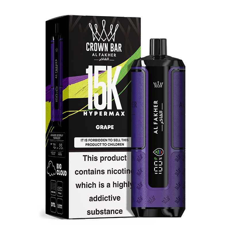 Al-Fakher-Hypermax-Grape-15000-Puffs-Disposable-Vape Al Fakher Hypermax Grape 15000 Puffs Disposable Vape Vape Shop Dubai , World Vape Uae Ajman Vape Shop