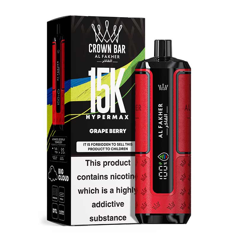 Al-Fakher-Hypermax-Grape-Berry-15000-Puffs-Disposable-Vape Al Fakher Hypermax Grape Berry 15000 Puffs Disposable Vape Vape Shop Dubai , World Vape Uae Ajman Vape Shop