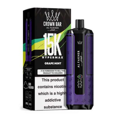 Al Fakher Hypermax Grape Mint 15000 Puffs Disposable Vape Vape Shop Dubai , World Vape Uae Ajman Vape Shop