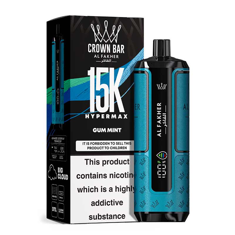 Al-Fakher-Hypermax-Gum-Mint-15000-Puffs-Disposable-Vape Al Fakher Hypermax Gum Mint 15000 Puffs Disposable Vape Vape Shop Dubai , World Vape Uae Ajman Vape Shop