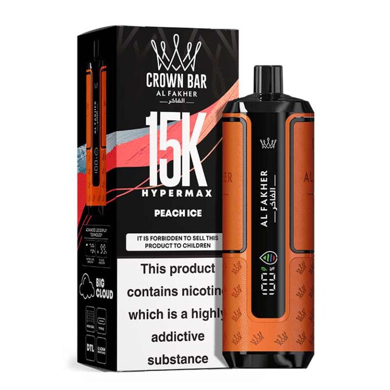 Al Fakher Hypermax Peach Ice 15000 Puffs Disposable Vape Vape Shop Dubai , World Vape Uae Ajman Vape Shop