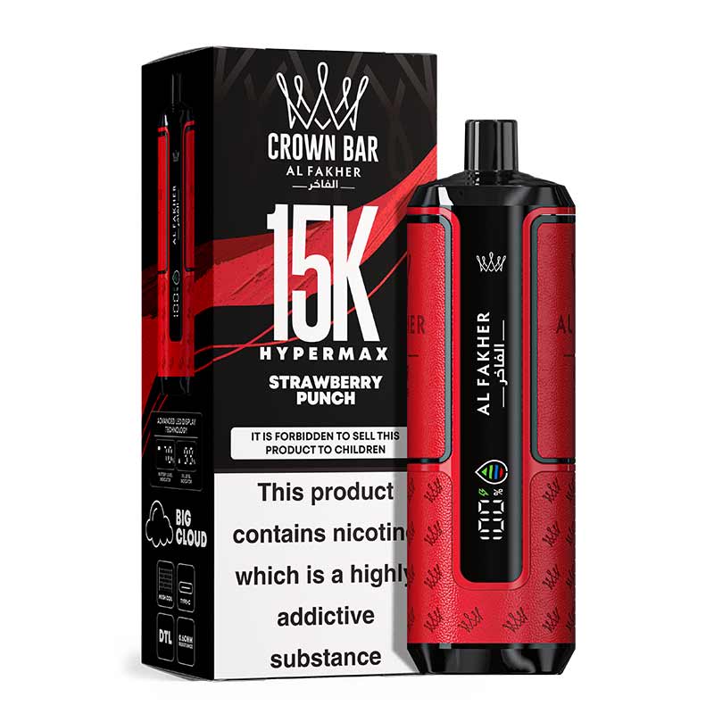 Al-Fakher-Hypermax-Strawberry-Punch-15000-Puffs-Disposable-Vape Al Fakher Hypermax Strawberry Punch 15000 Puffs Disposable Vape Vape Shop Dubai , World Vape Uae Ajman Vape Shop