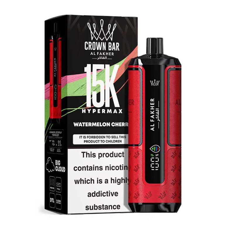 Al Fakher Hypermax Watermelon Cherry 15000 Puffs Disposable Vape Vape Shop Dubai , World Vape Uae Ajman Vape Shop
