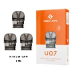 GeekVape U Cartridge 0.7 ohm 16-19W 2ML Pack, At World Vape Uae Vape Shop Near Me Dubai