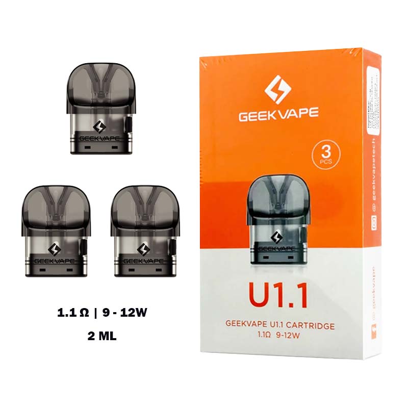 GeekVape-U1.1-ohm-9-12W-2ml-Pack GeekVape U Cartridge 1.1 ohm 9-12W 2ML Pack , At World Vape Uae Vape Shop Near Me Dubai