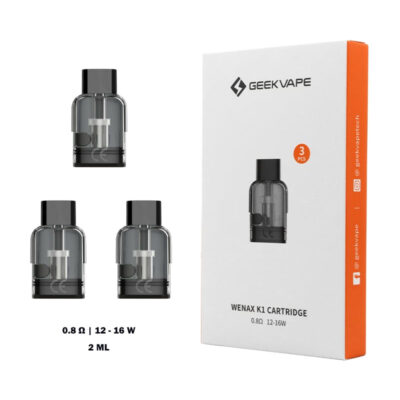 GeekVape Wenax K1 Cartridge 0.8 ohm 12-16W Pack, World Vape Uae Vape Shop Near Me in Dubai