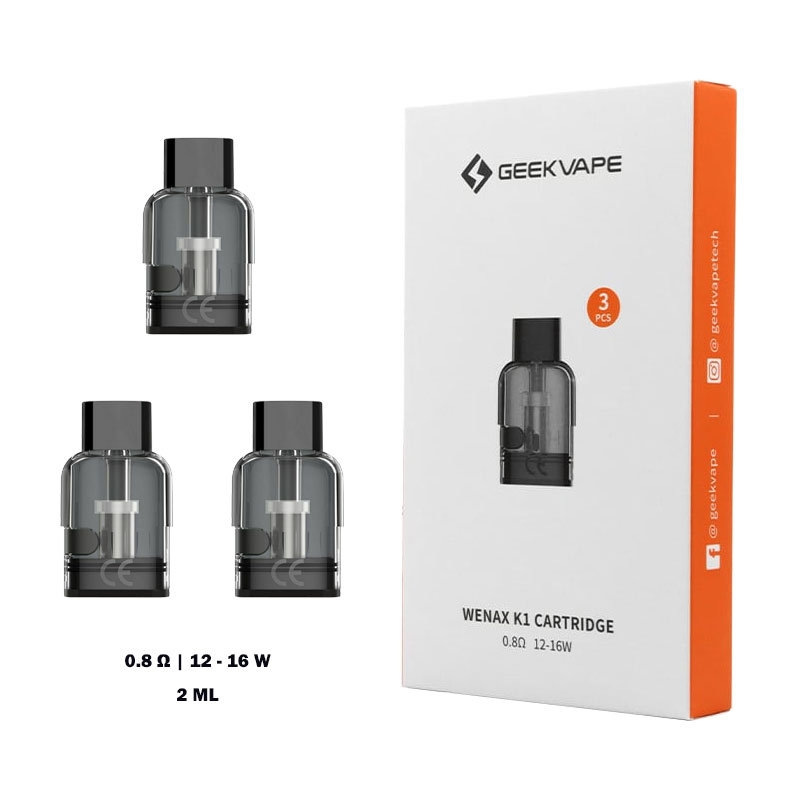 GeekVape-Wenax-K1-Cartridge-0.8-ohm-12-16W-Pack GeekVape Wenax K1 Cartridge 0.8 ohm 12-16W Pack, World Vape Uae Vape Shop Near Me in Dubai