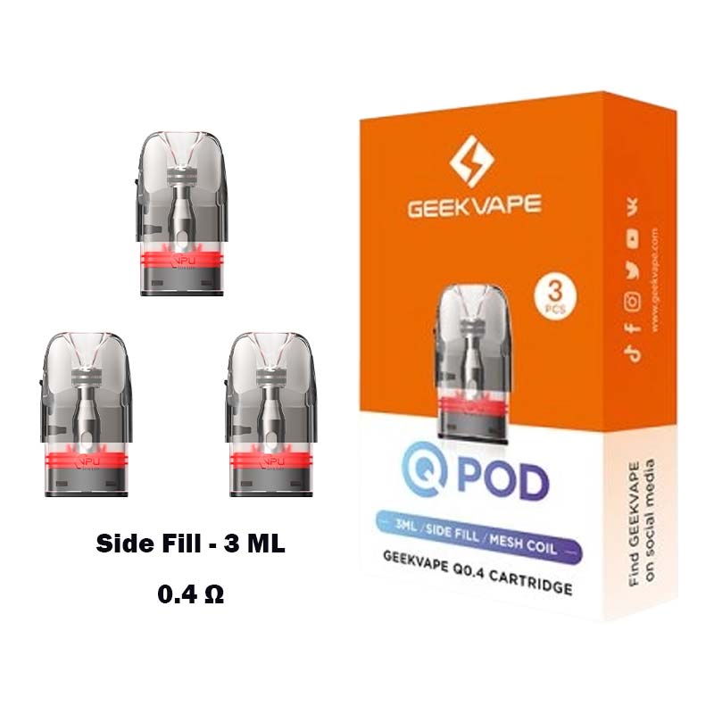 Geekvape-Q-Series-Pod-Cartridge-0.4-ohm-3ml-Side-Fill-Pack Geekvape Q Series Replacement Cartridge Pod - (3PCS) - Image 18