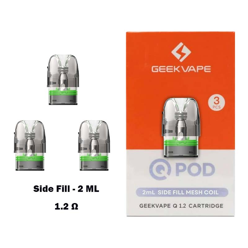 Geekvape-Q-Series-Pod-Cartridge-1.2-ohm-2ml-Side-Fill-Pack Geekvape Q Series Replacement Cartridge Pod - (3PCS) - Image 16