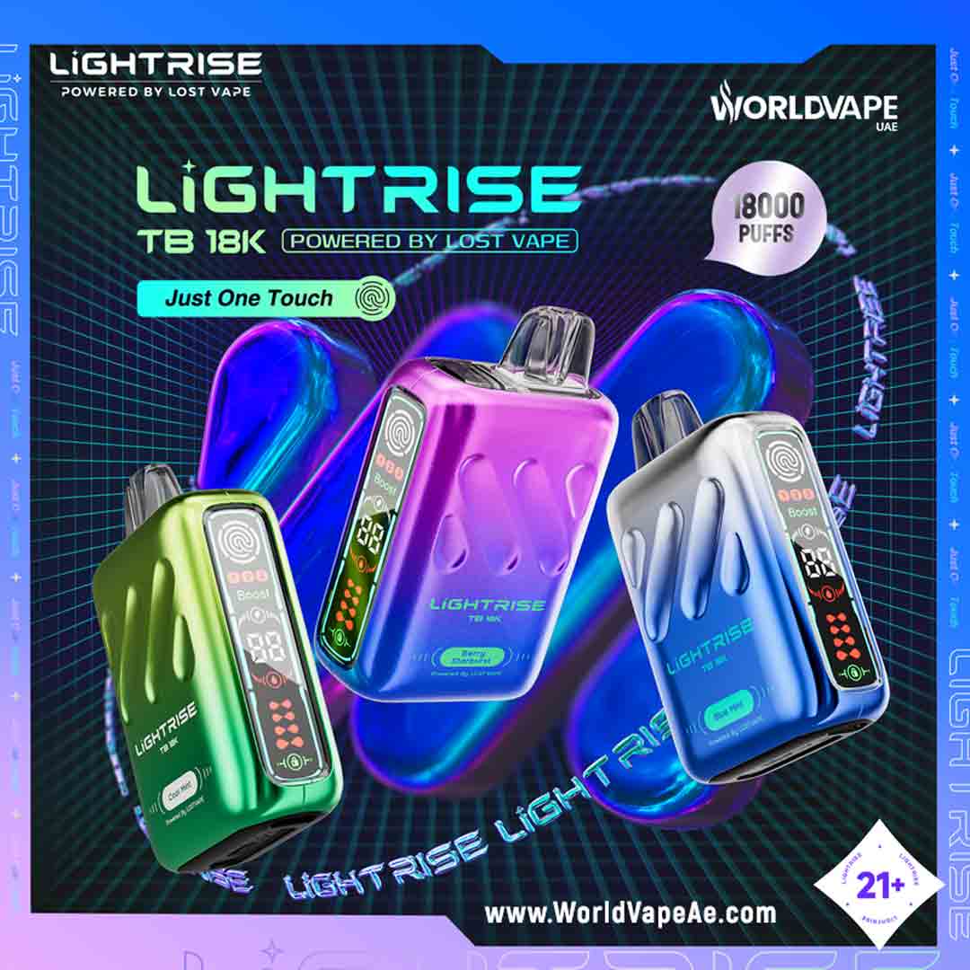 Lost Vape Lightrise TB 18000 Puffs Disposable Vape Available At worldvape uae Vape shop Abudhabi