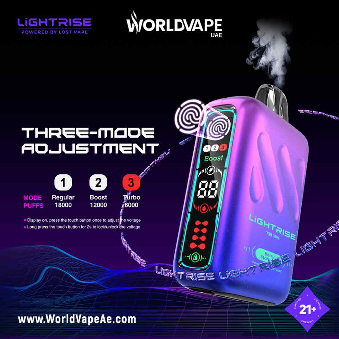 Lost Vape Lightrise TB 18000 Puffs Disposable Vape Triple Mode Available At Vape Shop Abudhabi