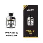 Voopoo Tpp X Pod 5.5 ML Stainless Steel Color At Sharjah Vape Shop Uae