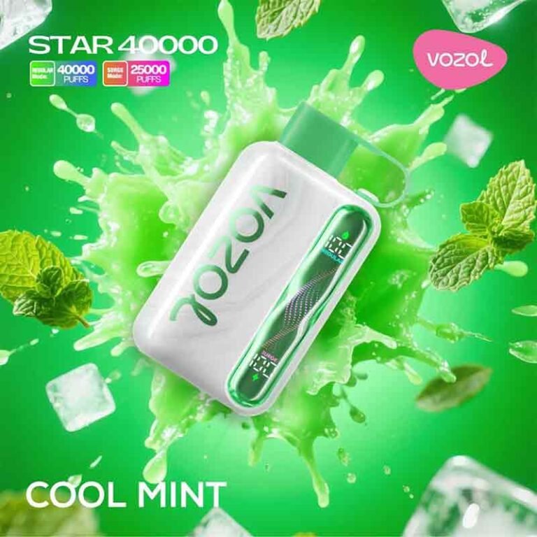 Vozol Star 40000 Puffs Cool mint 50mg Disposable Vape At Abudhabi Vape Shop Near me WorldVape Uae