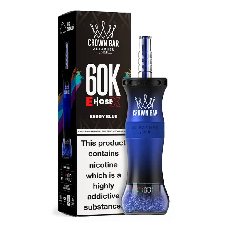 Alfakher Ehose X 60000 Puffs Disposable Vape Berry Blue , Vape Shop Ajman , Shisha Alfakher
