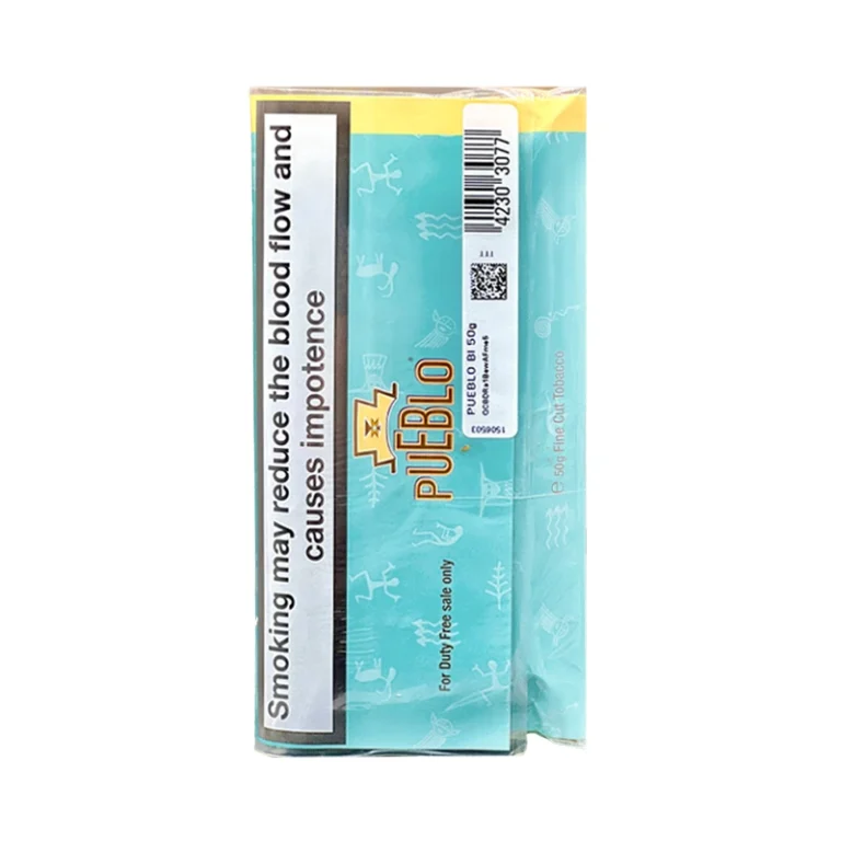 Pueblo Blue Original Rolling Tobacco Clean, Light & Additive-Free , Pueblo Tobacco 50grm , Rolling Tobacco