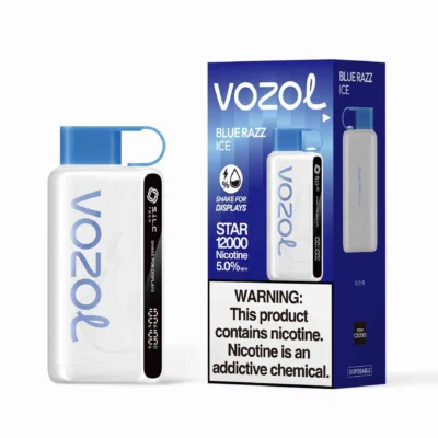 Vozol Star 12000 Puffs Blue Razz ice Disposable Vape uae , vape shop near me ajman