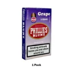 Cigar Phillies Blunt Grape Flavour 1 pack of 5 , Phillies Blunt Grape Cigars , Cigar Shop Near me Uae